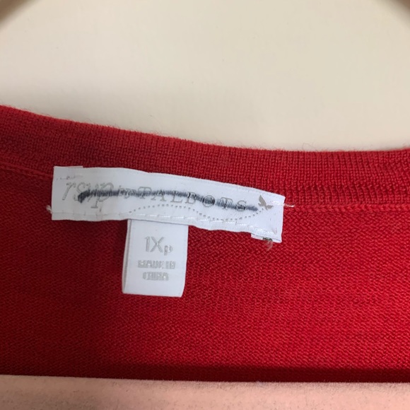 Red Talbots Blouse - Picture 2 of 3